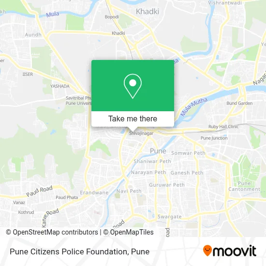 Pune Citizens Police Foundation map