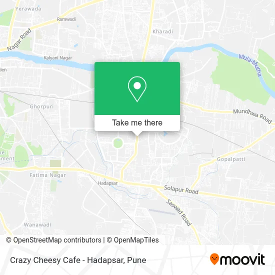 Crazy Cheesy Cafe - Hadapsar map