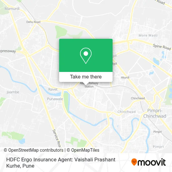 HDFC Ergo Insurance Agent: Vaishali Prashant Kurhe map