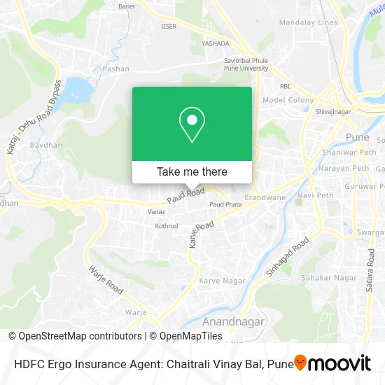 HDFC Ergo Insurance Agent: Chaitrali Vinay Bal map