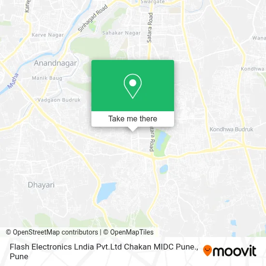 Flash Electronics Lndia Pvt.Ltd Chakan MIDC Pune. map