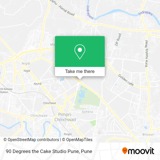 90 Degrees the Cake Studio Pune map