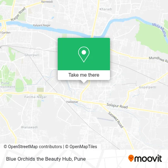 Blue Orchids the Beauty Hub map