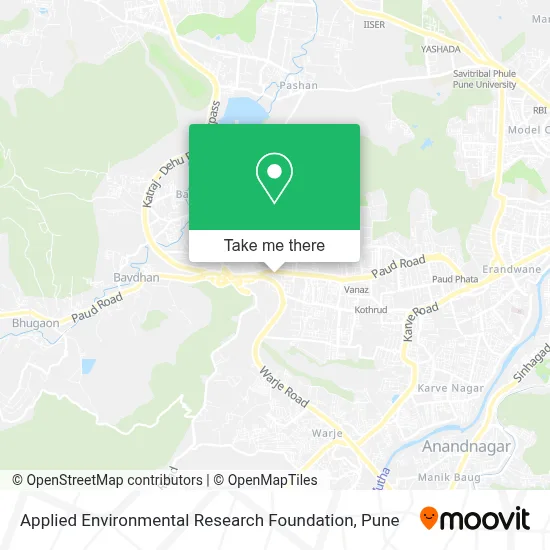 Applied Environmental Research Foundation map