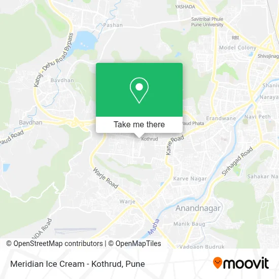 Meridian Ice Cream - Kothrud map