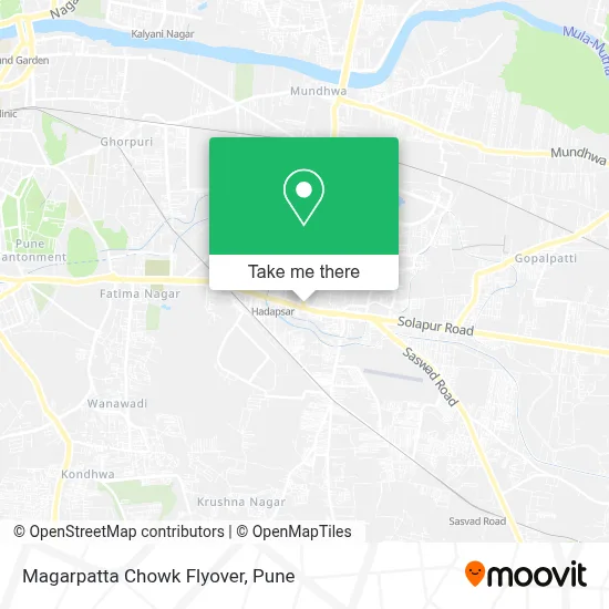 Magarpatta Chowk Flyover map
