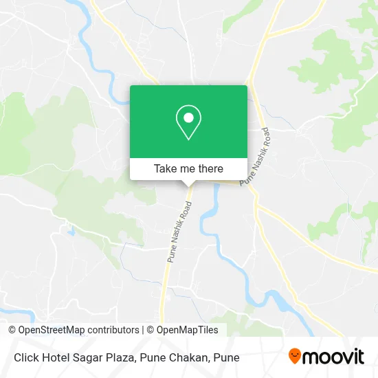 Click Hotel Sagar Plaza, Pune Chakan map
