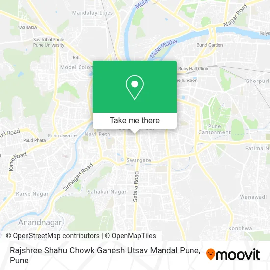 Rajshree Shahu Chowk Ganesh Utsav Mandal Pune map