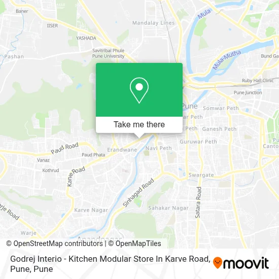 Godrej Interio - Kitchen Modular Store In Karve Road, Pune map