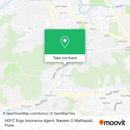 HDFC Ergo Insurance Agent: Naveen G Mathapati map
