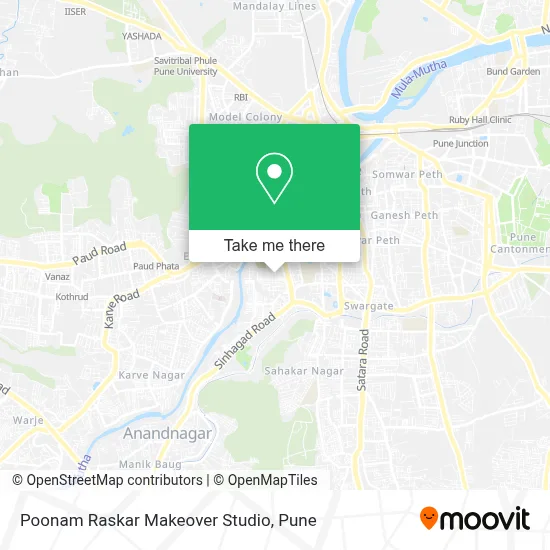 Poonam Raskar Makeover Studio map