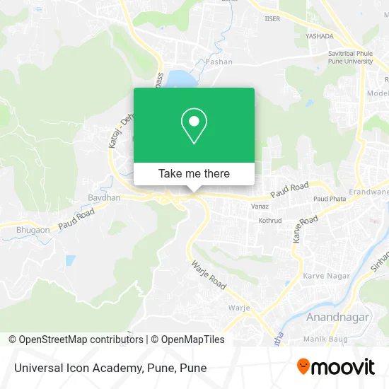 Universal Icon Academy, Pune map