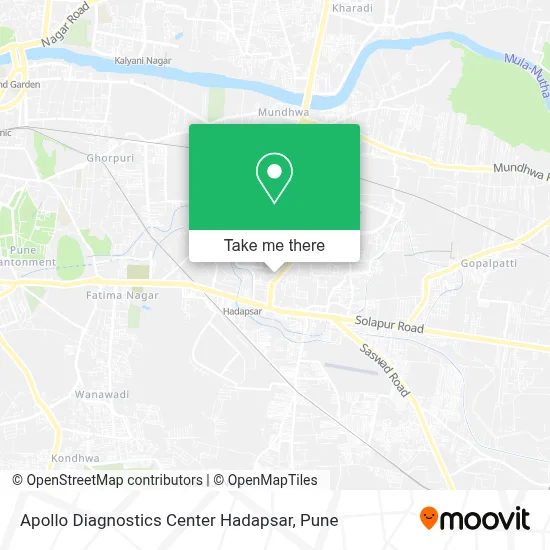 Apollo Diagnostics Center Hadapsar map