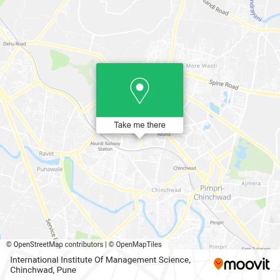 International  Institute Of Management Science, Chinchwad map