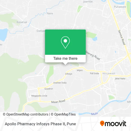 Apollo Pharmacy Infosys Phase II map