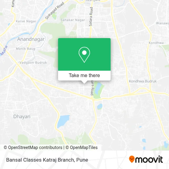 Bansal Classes Katraj Branch map
