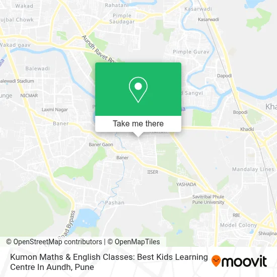 Kumon Maths & English Classes: Best Kids Learning Centre In Aundh map