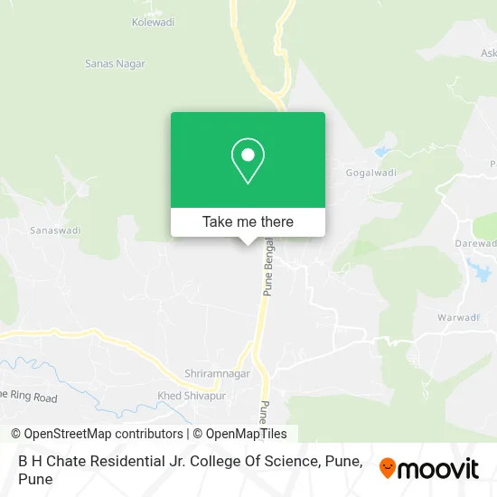 B H Chate Residential Jr. College Of Science, Pune map