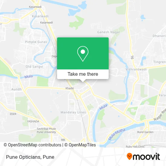 Pune Opticians map