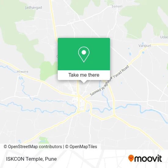 ISKCON Temple map