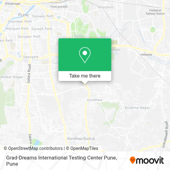 Grad-Dreams International Testing Center Pune map