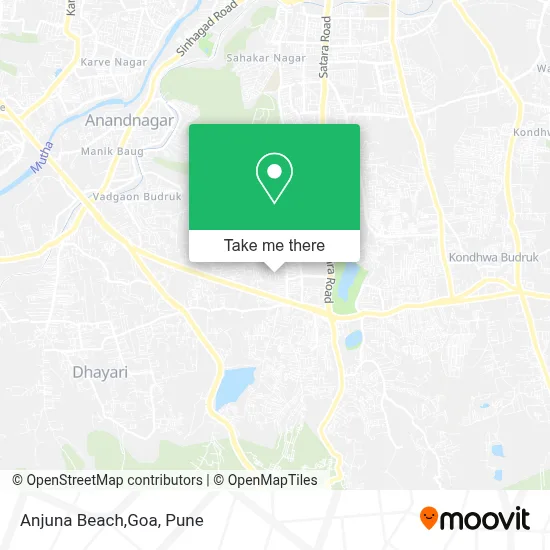 Anjuna Beach,Goa map