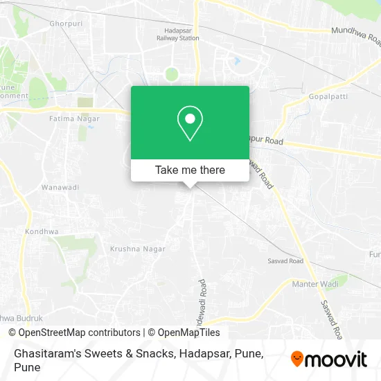 Ghasitaram's Sweets & Snacks, Hadapsar, Pune map