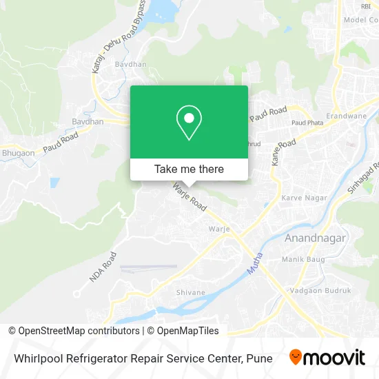 Whirlpool Refrigerator Repair Service Center map