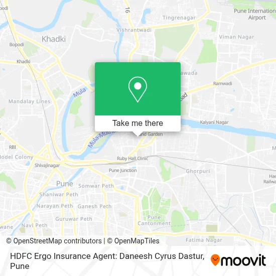 HDFC Ergo Insurance Agent: Daneesh Cyrus Dastur map