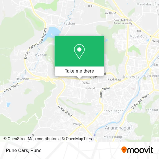 Pune Cars map