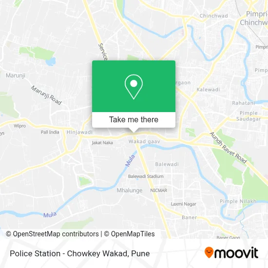 Police Station - Chowkey Wakad map