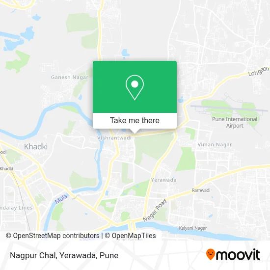 Nagpur Chal, Yerawada map