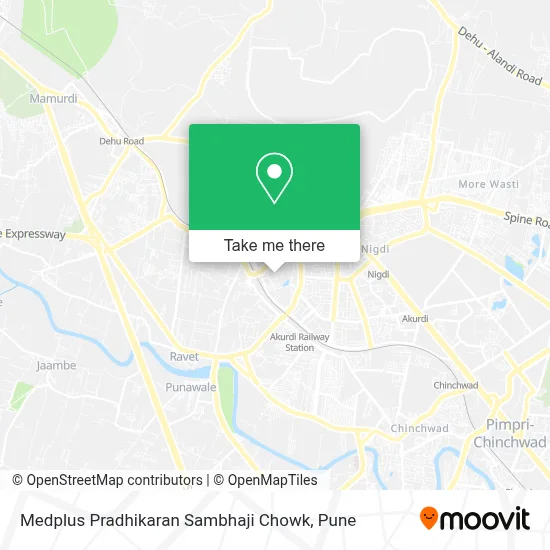 Medplus Pradhikaran Sambhaji Chowk map