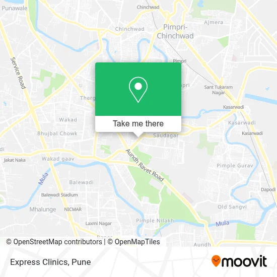 Express Clinics map