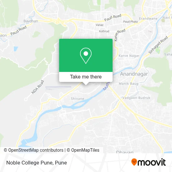 Noble College Pune map