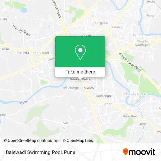 Balewadi Swimming Pool map