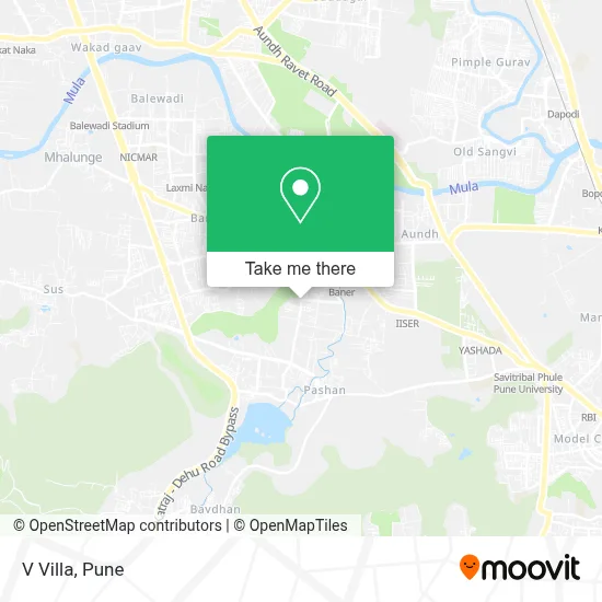 V Villa map