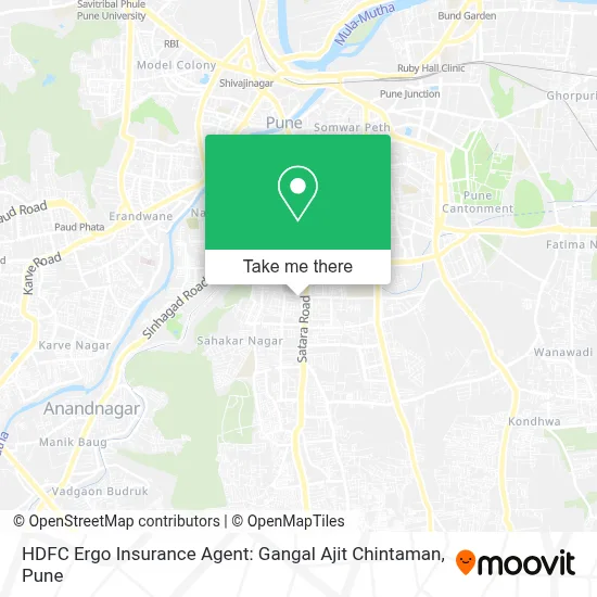 HDFC Ergo Insurance Agent: Gangal Ajit Chintaman map