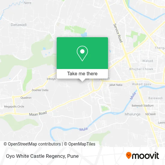 Oyo White Castle Regency map