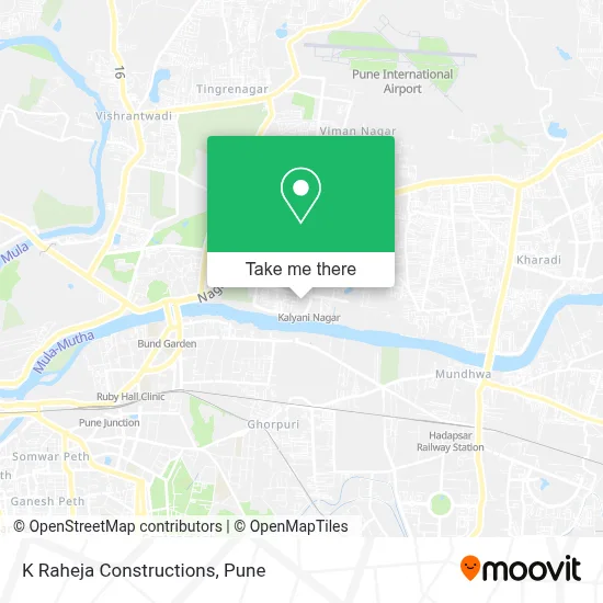 K Raheja Constructions map