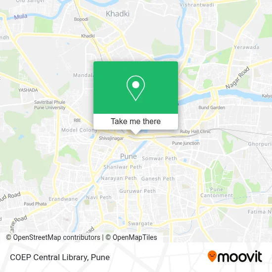 COEP Central Library map