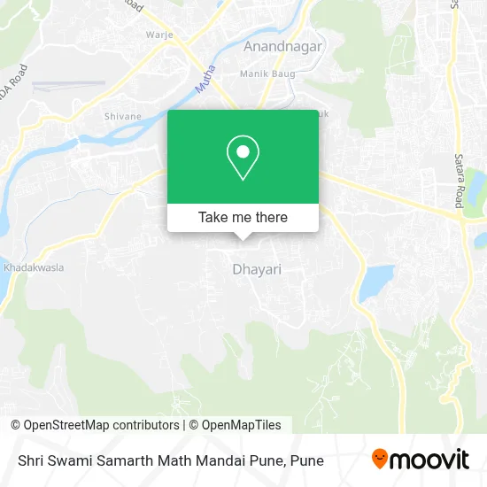 Shri Swami Samarth Math Mandai Pune map