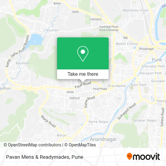 Pavan Mens & Readymades map