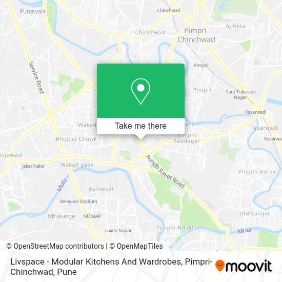 Livspace - Modular Kitchens And Wardrobes, Pimpri-Chinchwad map