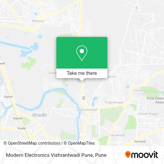 Modern Electronics Vishrantwadi Pune map