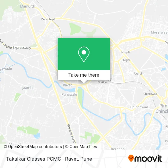 Takalkar Classes PCMC - Ravet map