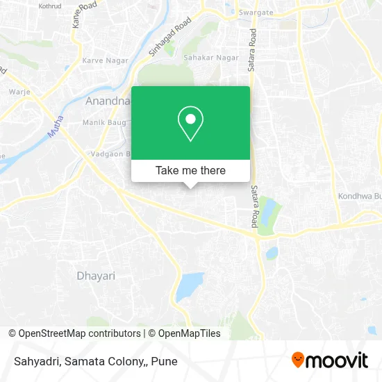 Sahyadri, Samata Colony, map