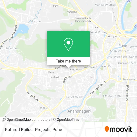 Kothrud Builder Projects map