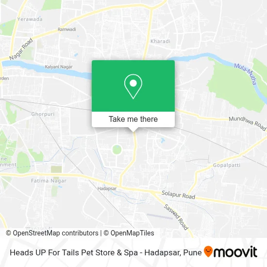 Heads UP For Tails Pet Store & Spa - Hadapsar map