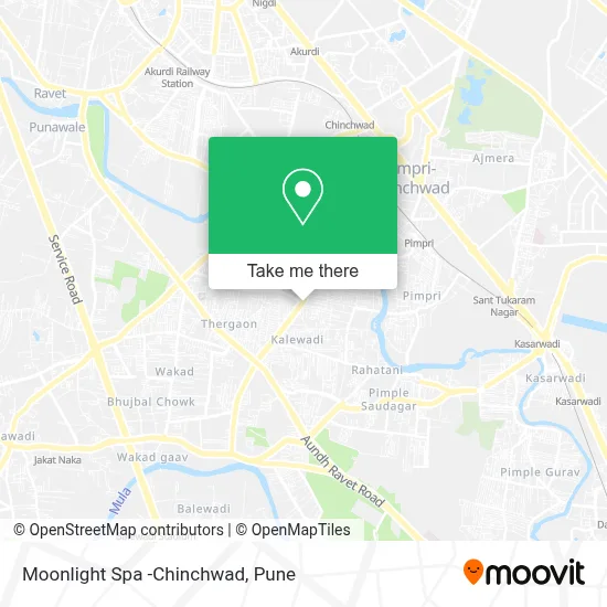 Moonlight Spa -Chinchwad map